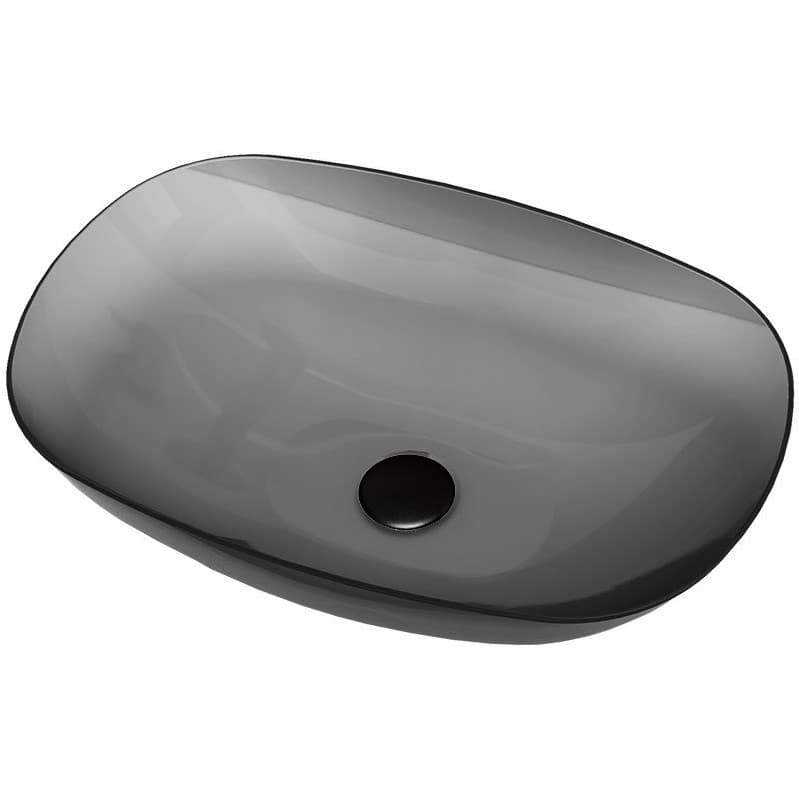 Раковина прозрачная Vincea (Винчея) VBS-6T12B, 540х360х150, накладная, цвет черный