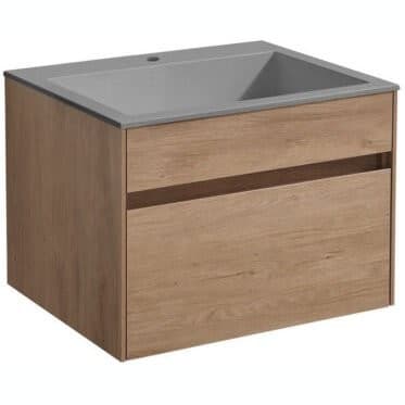 База под раковину Vincea (Винчея) Chiara VMC-2C600NO подвесная 1 выкатной ящик soft close N.Oak