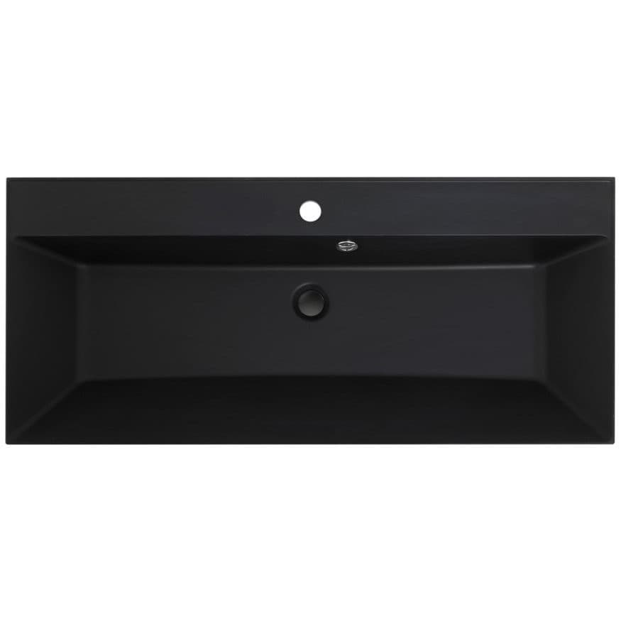 Раковина из искусственного мрамора BelBagno (Бельбагно) BB800/450-LV-ART-AST-NERO 800х450х140 Полувстраиваемая/подвесная, цвет матовый черный