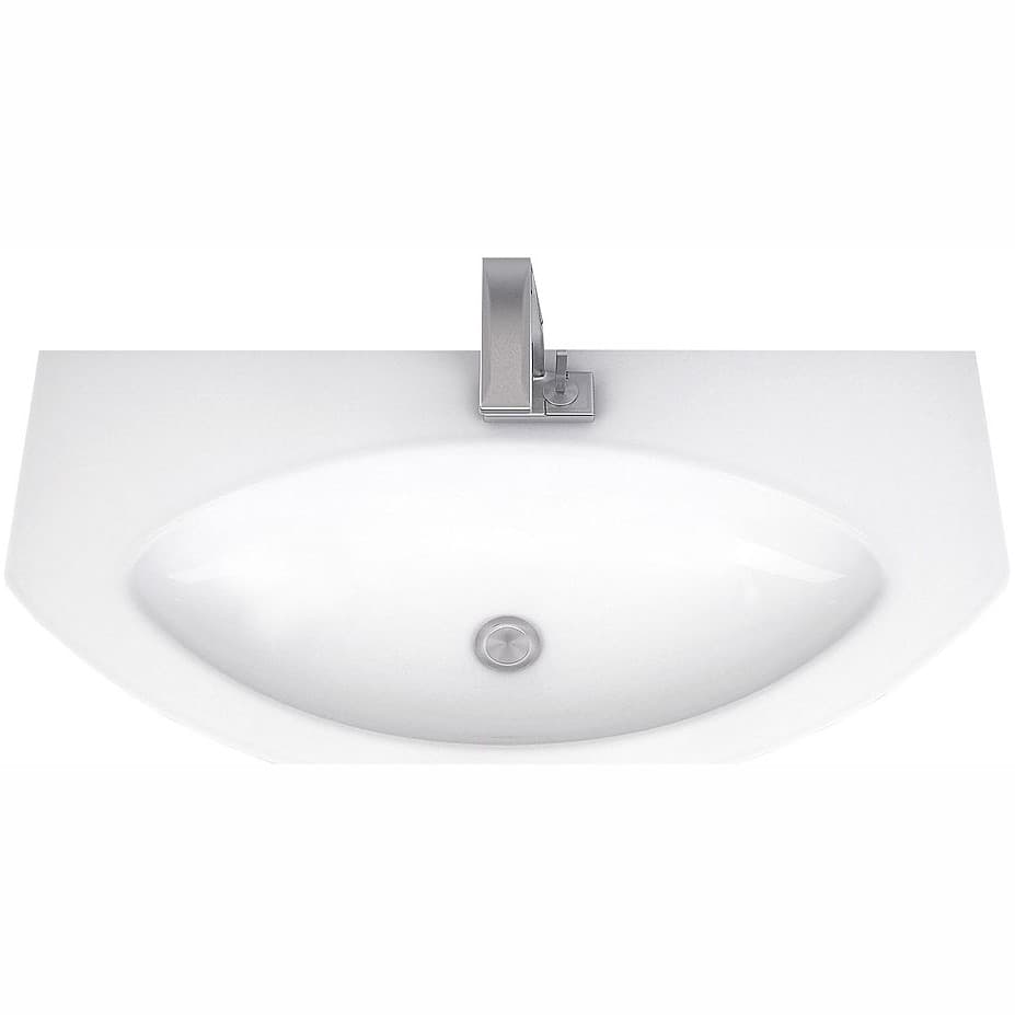 Стеклянная раковина Cezares (Цезарис) Eden 82399 Extra light, 92x52 см белый