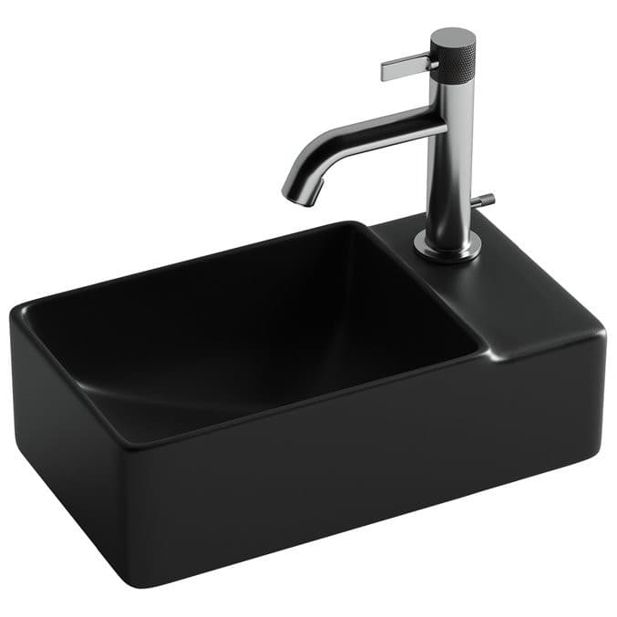 Раковина Ceramicanova (Керамиканова) Element подвесная 125х395х220 мм CN5045MB Черный матовый
