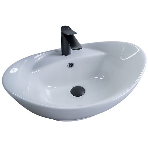 Раковина накладная Gid Lago 59x39x21см, N9018 51107, белый