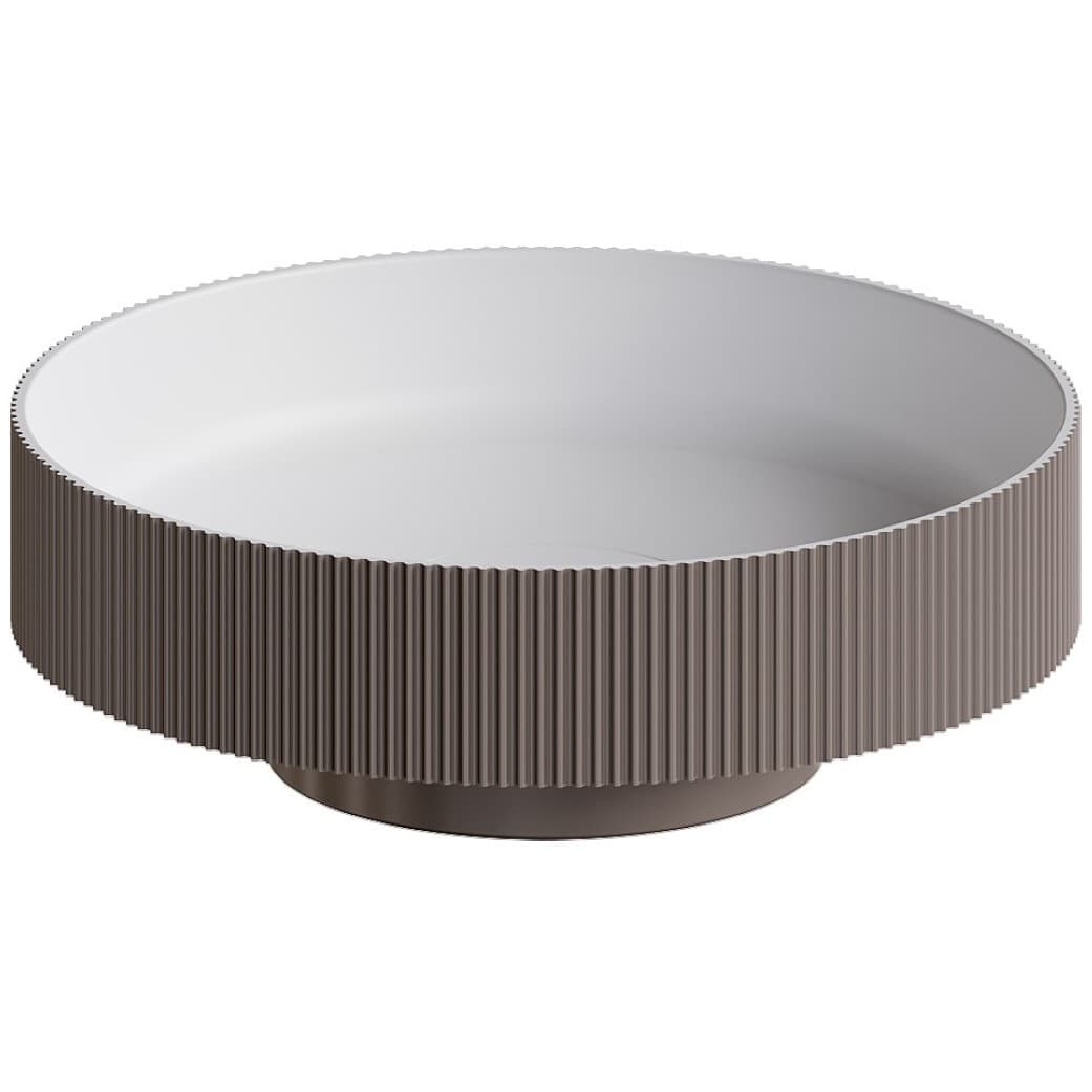 Раковина Богеме накладная рифленая SOLE Corian 400х130 DELMAR 801-R-D, Boheme