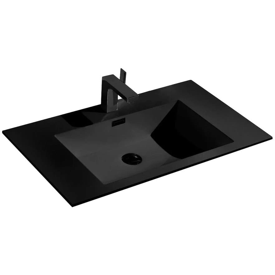 Раковина из искусственного камня Vincea (Винчея) VCB-13800B 120х800х480, цвет черный