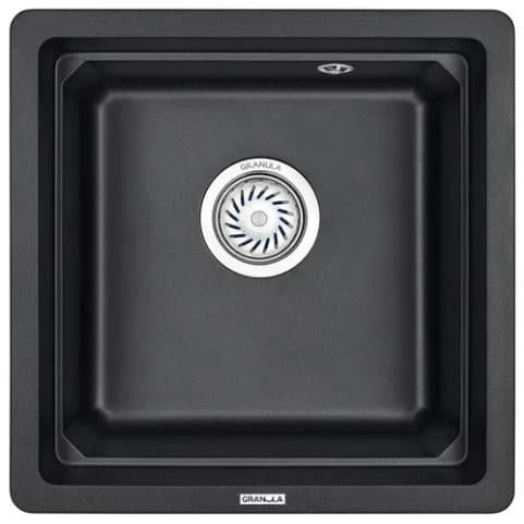 Мойка кухонная квадратная Granula (Гранула) Kitchen Space с ролл-матом и дозатором KS-4501U черный