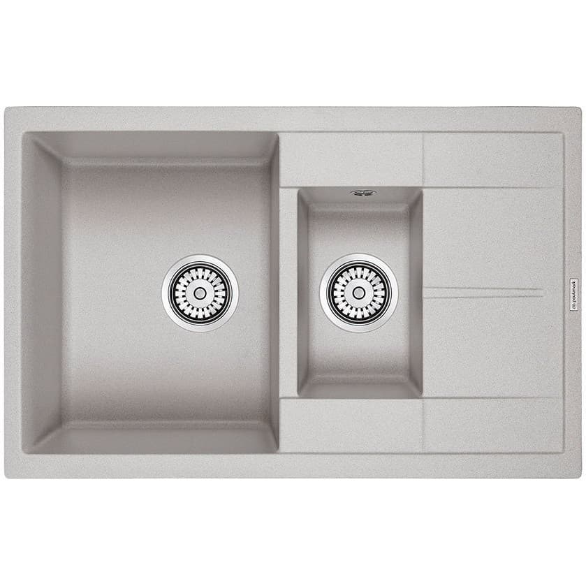 Мойка кухонная Paulmark (Паульмарк) кварцевая FESTE PM237850-GR серый 775х495 мм