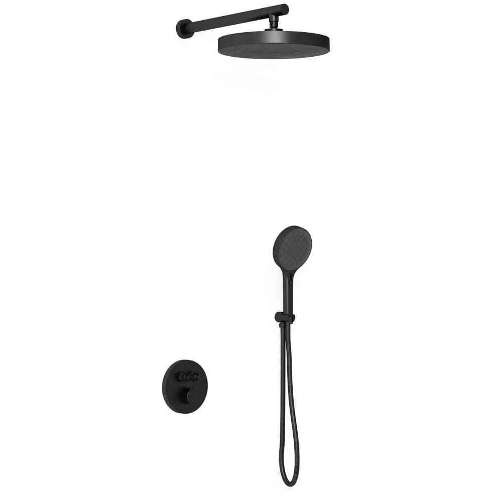 Душевой комплект Vincea (Винчея) Inspire VSFW-3I22MT2MB встраиваемый, термостатический, двухрежимный, черный