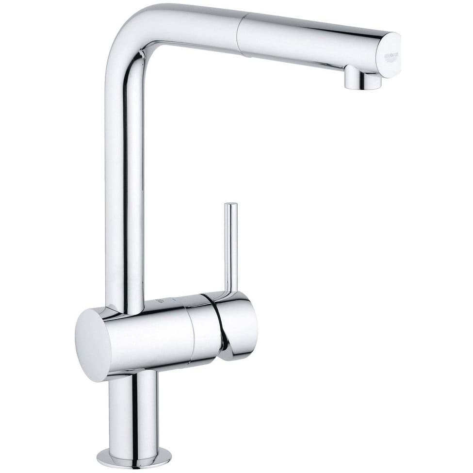 Смеситель для кухонной мойки Grohe (Гроэ) Minta с вытяжным L-изливом, хром (32168000)
