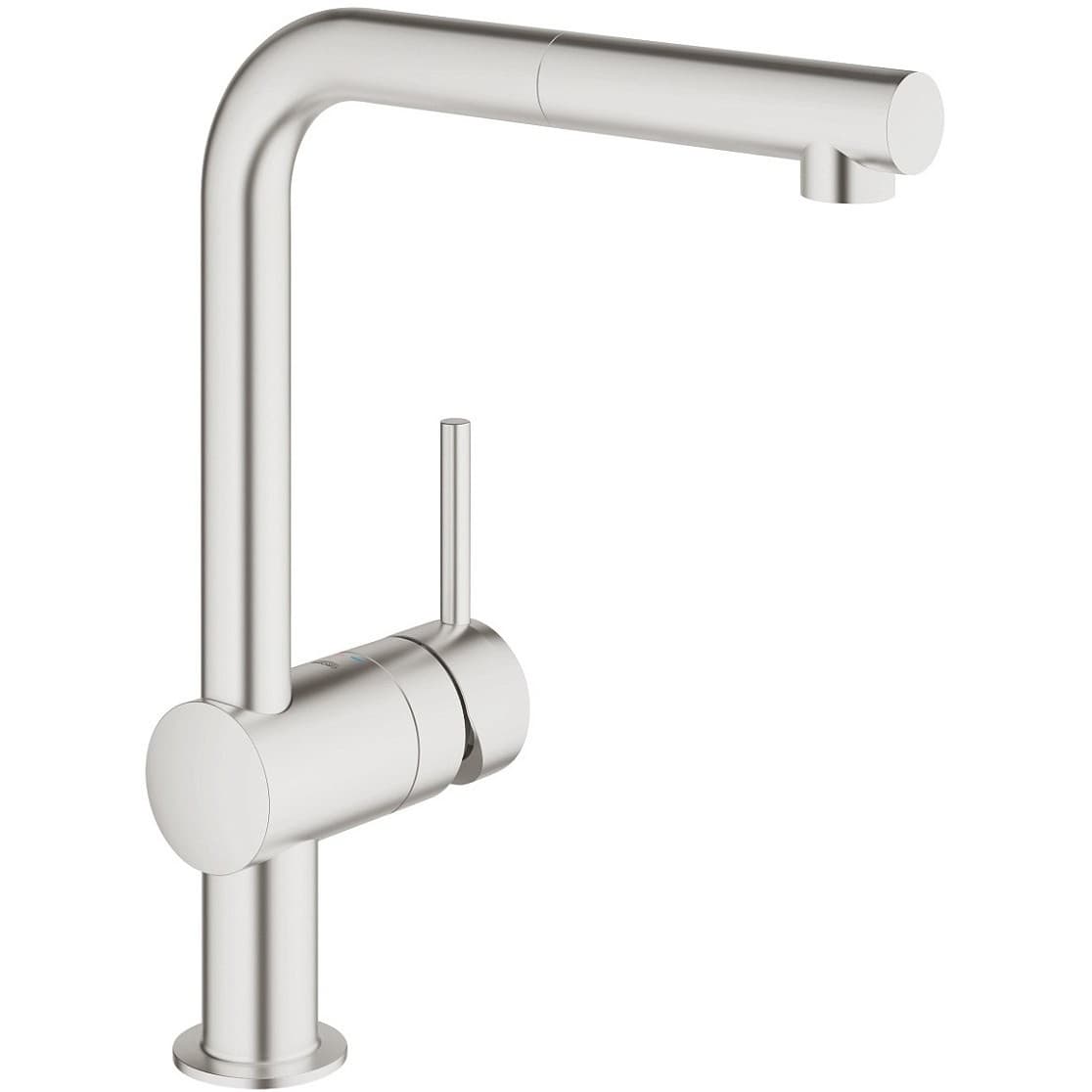 Смеситель для кухонной мойки Grohe (Гроэ) Minta с вытяжным L-изливом, суперсталь (32168DC0)