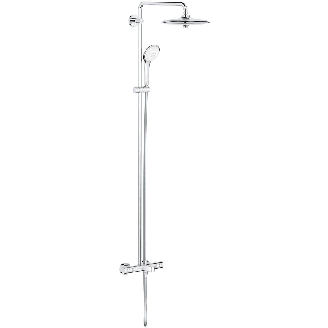 Душевая система Grohe (Гроэ) Euphoria 260 с термостатом для ванны, высокая штанга 1574 мм, хром (27475002)