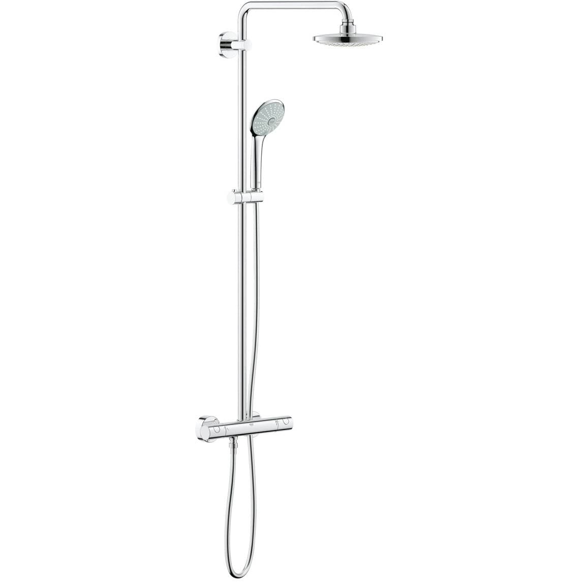 Душевая система с термостатом для настенного монтажа, Grohe (Гроэ) Euphoria System 180, хром, (27296001)