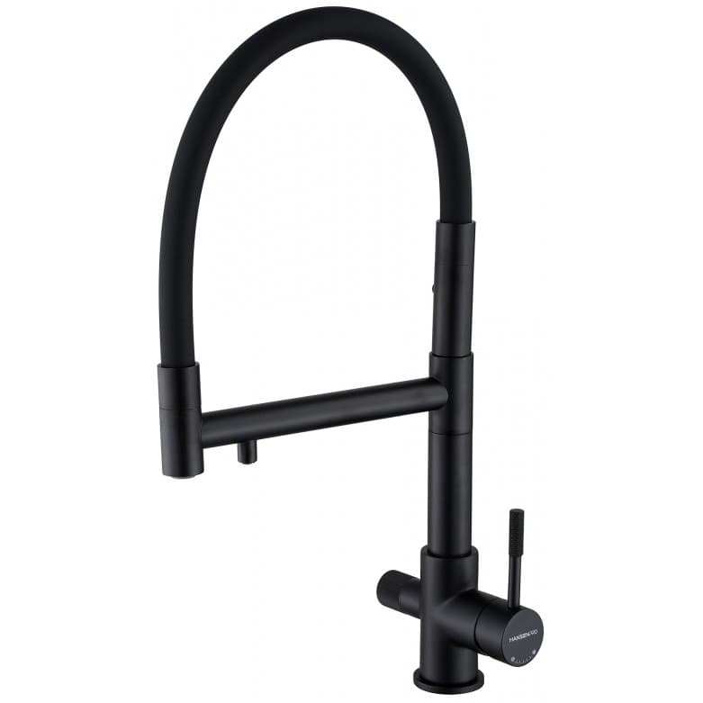 Смеситель для кухни Hansen (Хансен) HL15090-C гибкий, черный