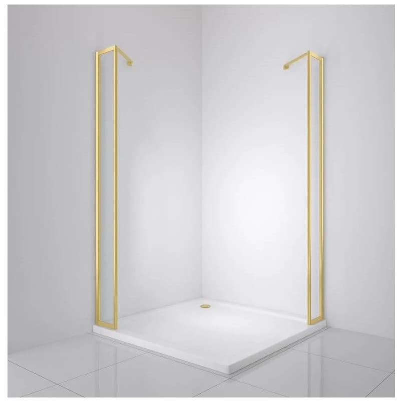 Боковая панель BelBagno (Бельбагно) LUCE-20-FIX-C-ORO золото, стекло прозрачное 6 мм (1950х200)