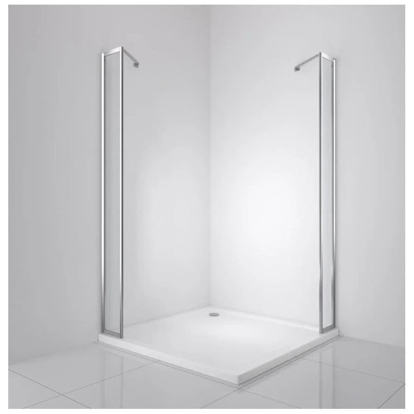 Боковая панель BelBagno (Бельбагно) LUCE-30-FIX-C-Cr хром, стекло прозрачное 6 мм (1950х300)