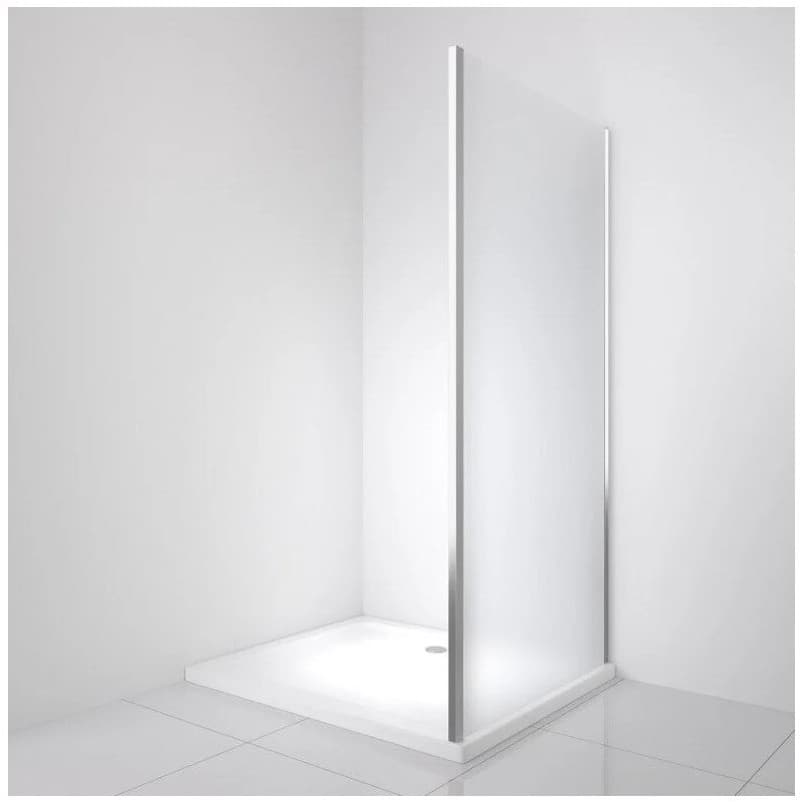 Боковая панель BelBagno (Бельбагно) LUCE-90-FIX-P-Cr хром, стекло прозрачное 6 мм (1950х900)