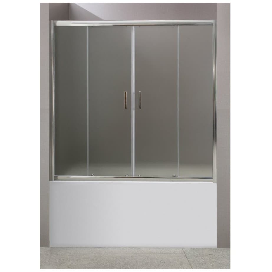 Душевая шторка на ванну BelBagno (Бельбагно) UNO-VF-2-170/145-P-Cr хром, стекло рифленное 5 мм (1700х1450)