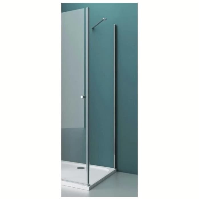 Боковая панель для Albano, Etna, Kraft BelBagno (Бельбагно) AEK-60-FIX-C-Cr хром, стекло прозрачное 6 мм (1950х600)
