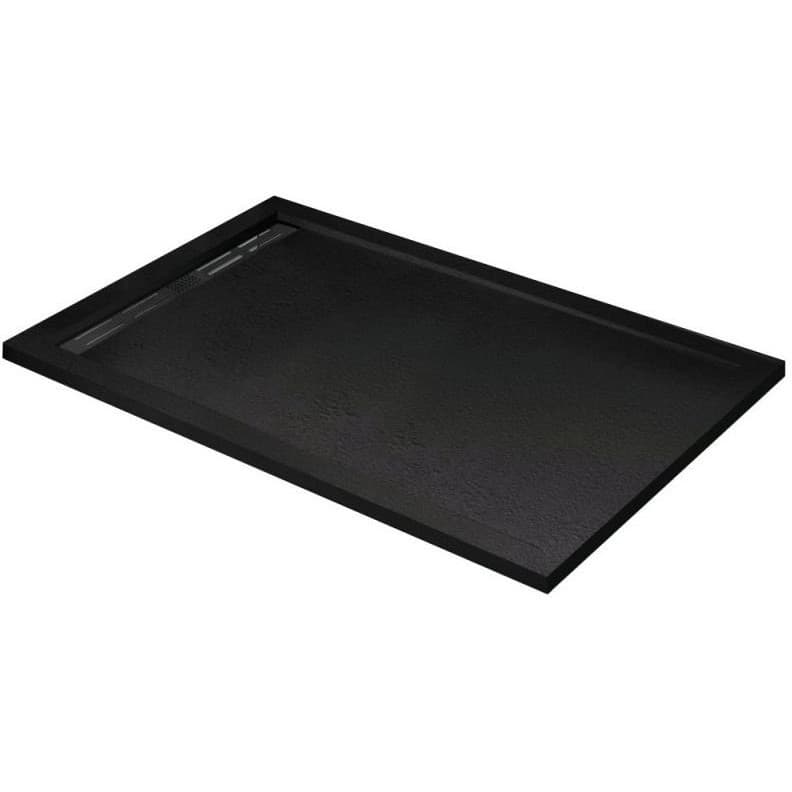 Душевой поддон Cezares (Цезарис) Tray-AS-AH-120/90-30-NERO из искусственного мрамора, черный матовый 120х90х3 см