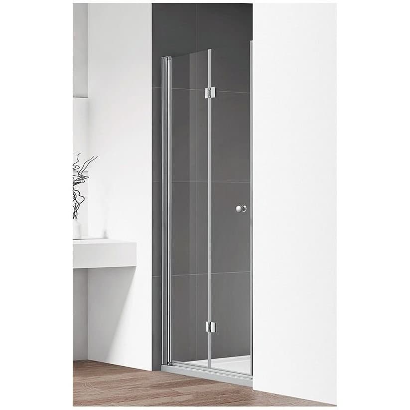 Душевая дверь Cezares (Цезарис) Eco-O-BS-12-90-C-Cr, цвет профиля хром, стекло прозрачное 6 мм 90х190 см
