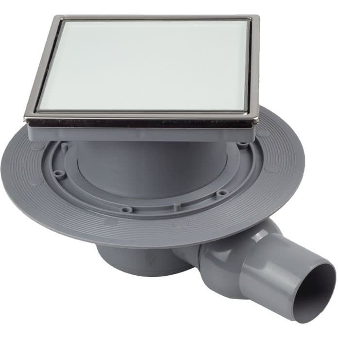Душевой лоток Pestan (Пестан) Confluo Standard White Glass 1 с одним выходом, 150х150 мм (13000093)