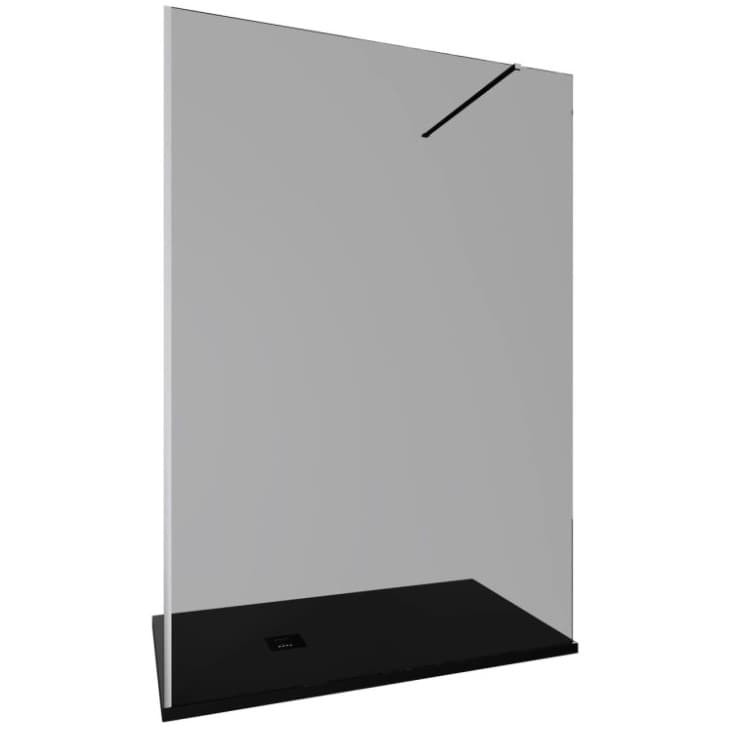 Душевая перегородка Allen Brau Infinity 1 Walk In, 140x200 см 3.21026.BA.T, стекло тонированное, профиль серебро брашированное