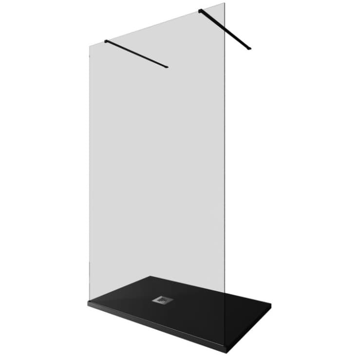 Душевая перегородка Allen Brau Infinity 2 Walk In, 120x200 см 3.21046.BBA.T, стекло тонированное, профиль черный брашированный