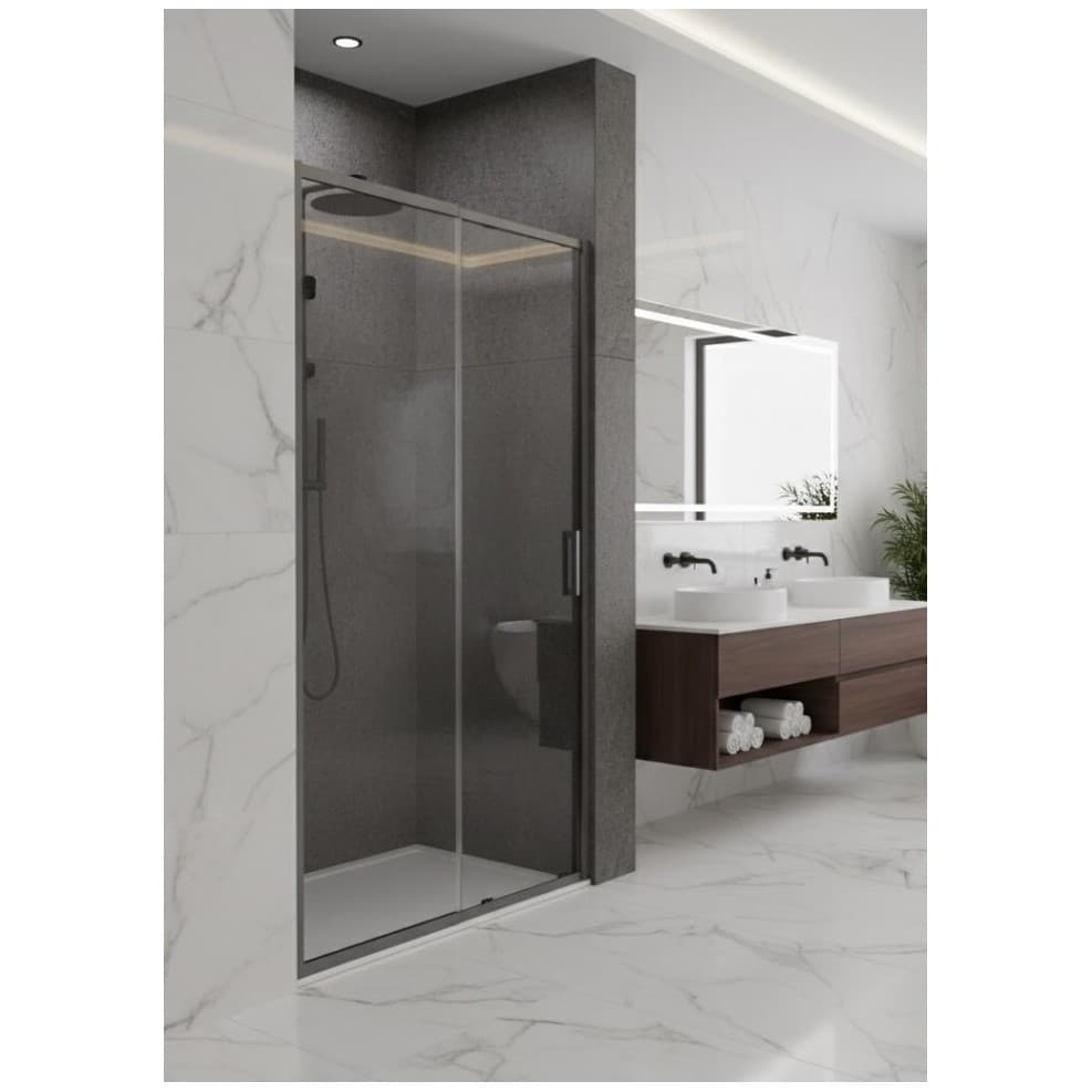 Душевая дверь Керамалюкс серая 13001400х1900 мм CL307QG-1314 GREY, Ceramalux