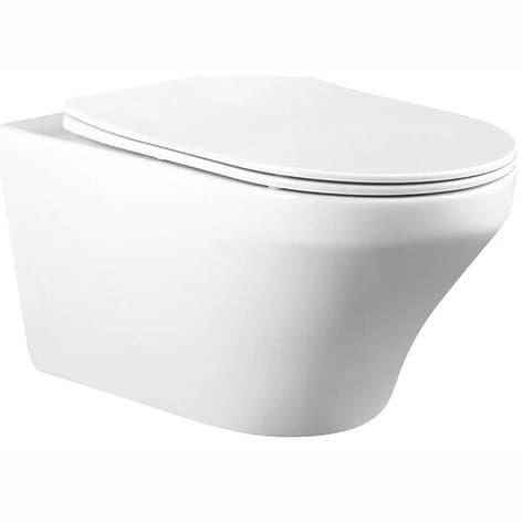 Унитаз подвесной Vincea (Винчея) Edge-M VT1-37 безободковый, цвет белый, ультратонкое soft-close сиденье