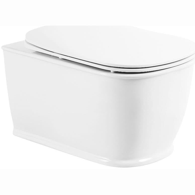 Унитаз подвесной безободковый BelBagno (Бельбагно) PRADO с сиденьем BB10150CH/BB10150SC
