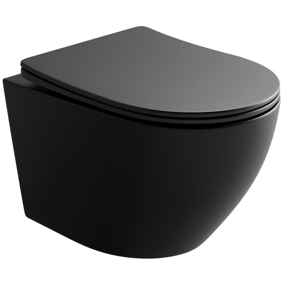 Унитаз подвесной Ceramicanova (Керамиканова) Uno CN11001MB Черный Матовый