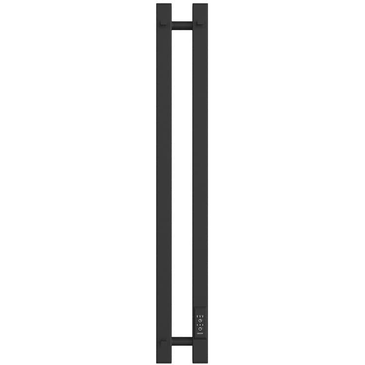 Полотенцесушитель электрический Двин (Dveen) X-2 plaza neo 80x8 см, без полки, К диммер, квадрат черный матовый