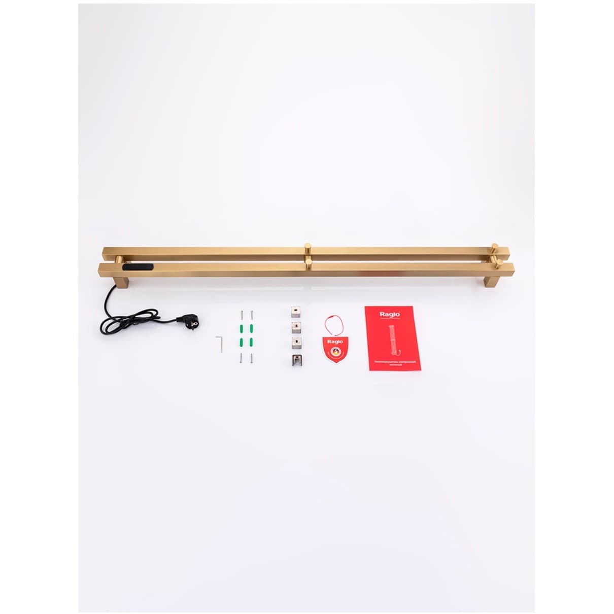 Полотенцесушитель электрический Рагло R350 золотистый R350.12.03, Raglo настенный сенсорный узкий с терморегулятором