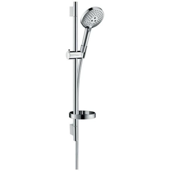 Душевой набор Hansgrohe (Хансгрое) Raindance Select: штанга 65 см., ручной душ 120, 3jеt (Rаin, RаinАir, WhirlАir), мыльница, шланг, цвет: хром 26630000