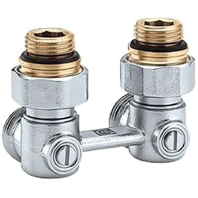 Вентиль Oventrop (Овентроп) Multiflex F ZB-запорно-присоединительный угловой НР-НР 1/2 x 3/4 дюйма (1015884)