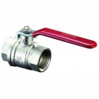 Кран шаровой Oventrop (Овентроп) Optibal, полнопроходной, DN-8, 1/4″, ВВ, PN, бар-16, ручка-рычаг из оцинкованной стали, латунь, никелированный (1076002)