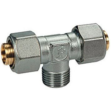 Тройник Giacomini (Джакомини) R568AM, Н, 20 x 2, 3/4″, 20 x 2, латунь, для труб Giacotherm, Giacoflex и многослойных R568MX061
