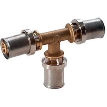 Тройник Giacomini (Джакомини) RM151, 32 x 3, 26 x 3, 26 x 3, латунь, для труб Giacotherm, Giacoflex многослойных и полибутиленовых RM151Y092