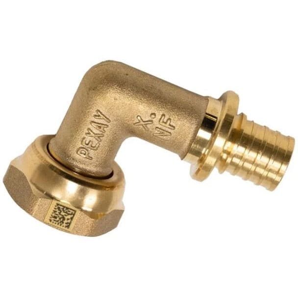 Угольник-переходник Rehau (Рехау) с накидной гайкой 16-G 1/2″ MX для труб из сшитого полиэтилена аксиальный (11097221001)